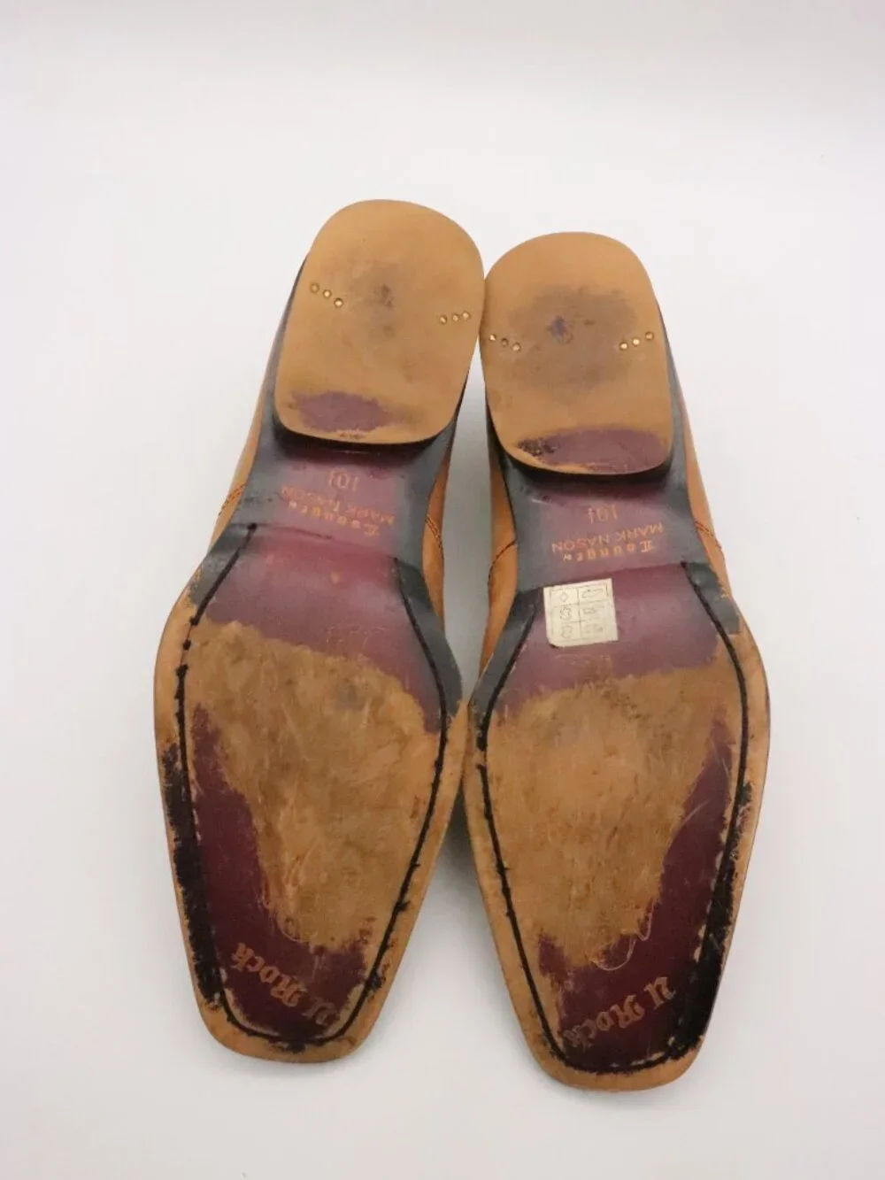 Lounge By Mark Nason U Rock Men's Size 10.5 Square Toe Loafers Brown Leather